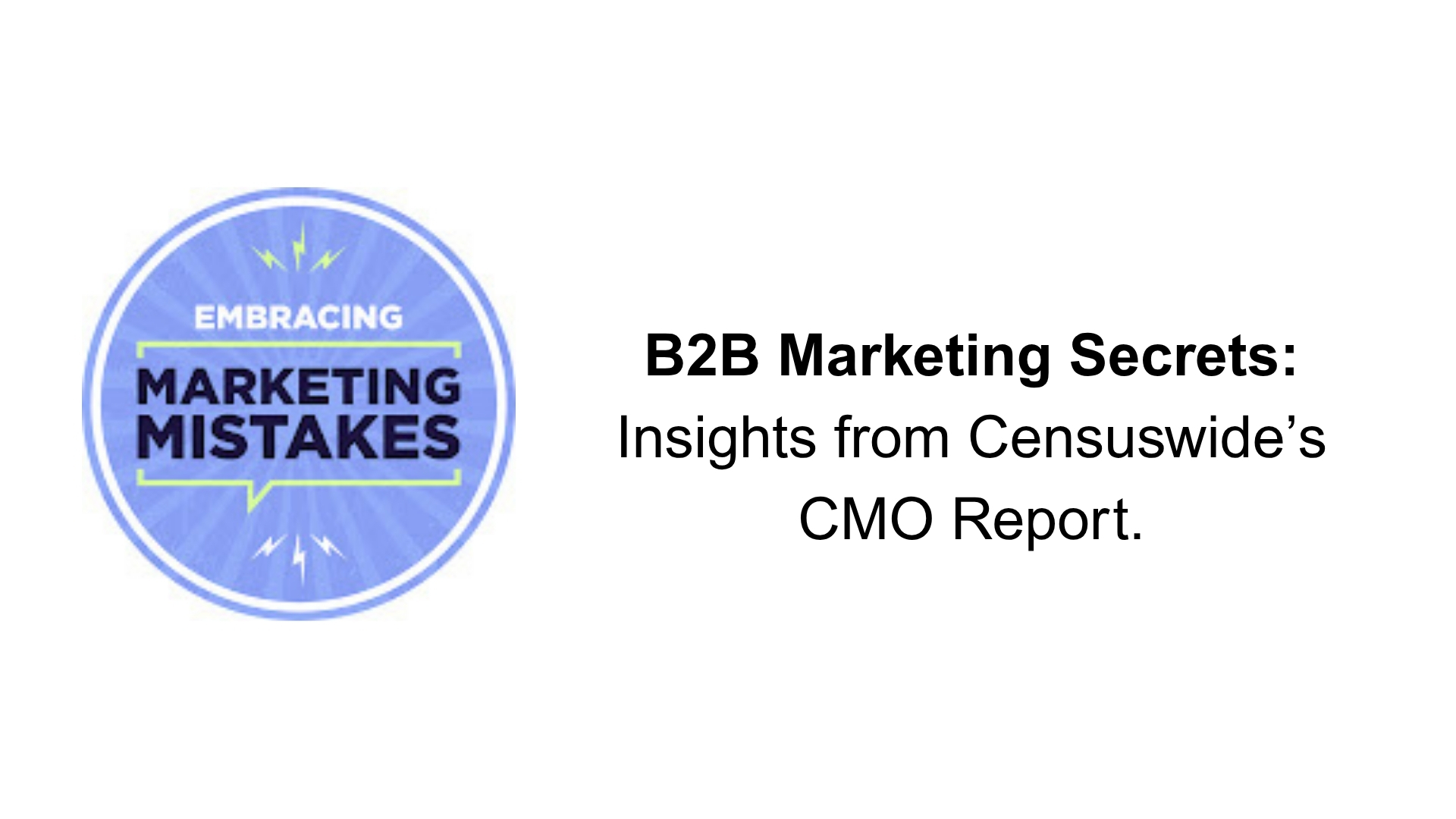 Embracing Marketing Mistakes